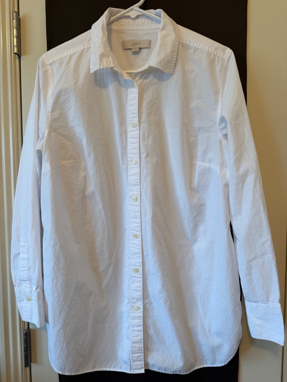 LOFT White Ladies Button-Down Shirt